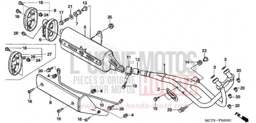 SILENCIEUX D'ECHAPPEMENT FJS600A3 de 2003
